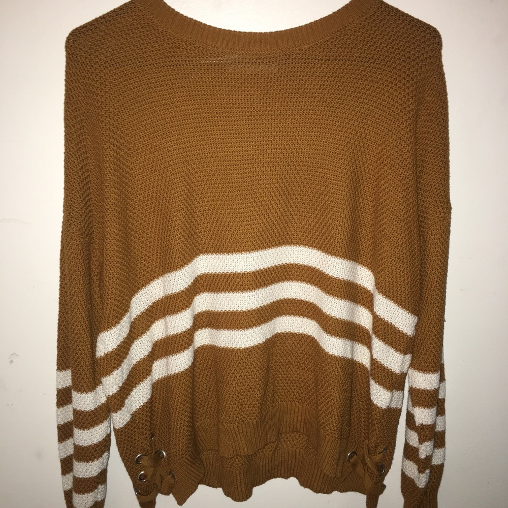 Varsity striped sweater!